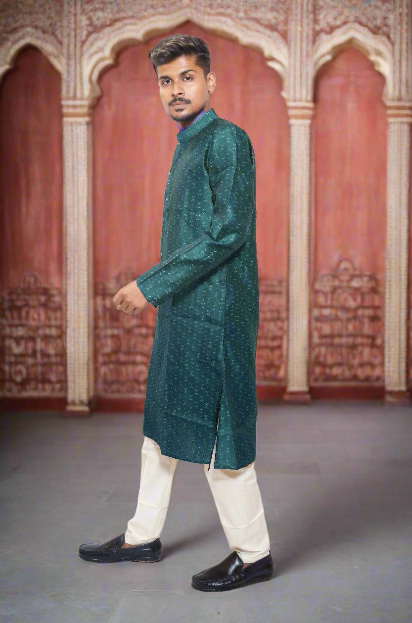 Rama_color_Mens_Silk_Kurta_pajama_Set_Side
