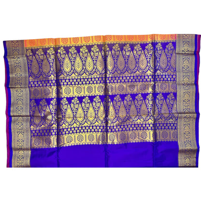 Raspberry Color Kanjivaram Silk Saree