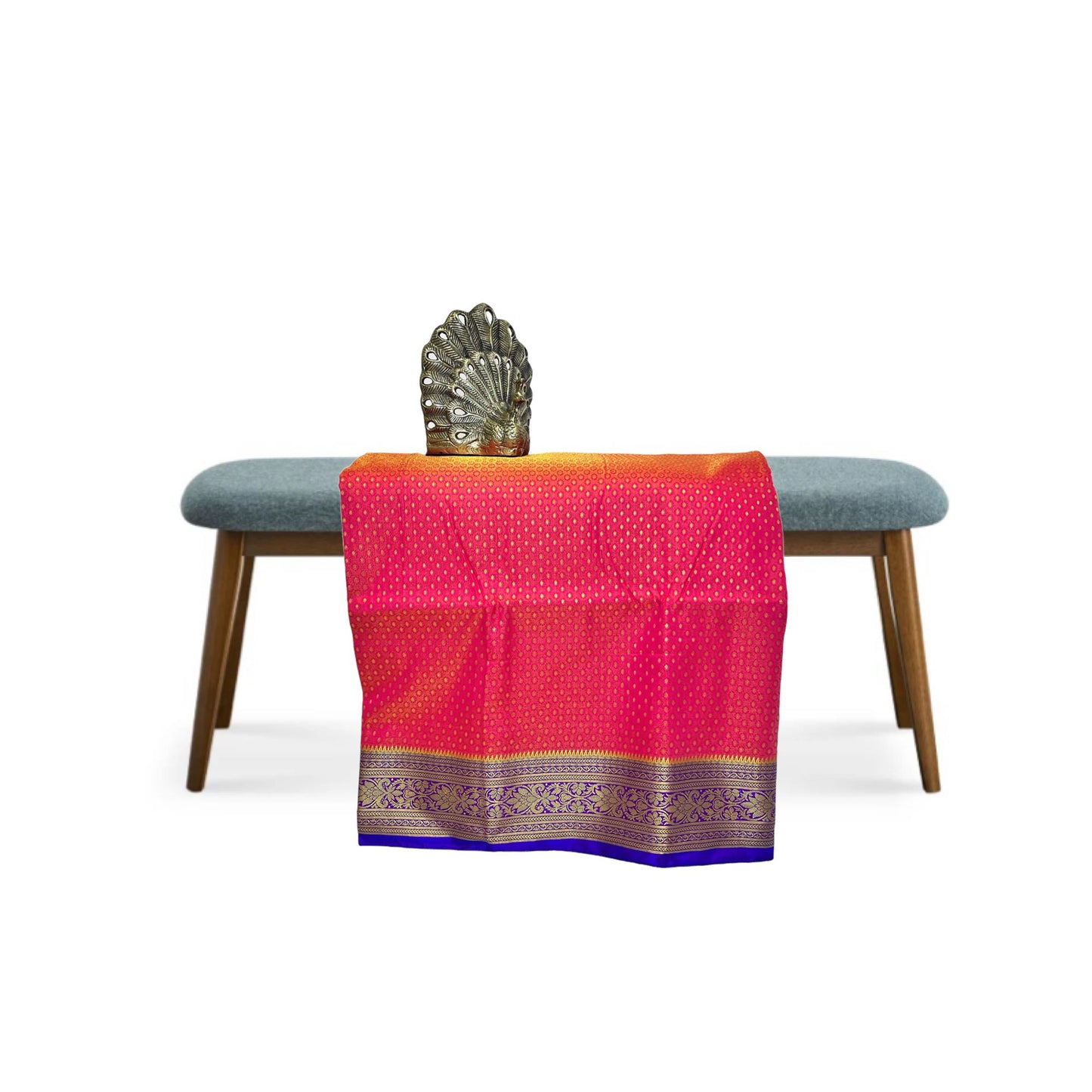 Raspberry Color Kanjivaram Silk Saree