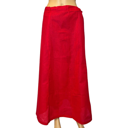 Red Color Petticoat/Inner Skirts/Saya for Saree, Lining Skirt, Comfortable to wear , Readymade Petticoat