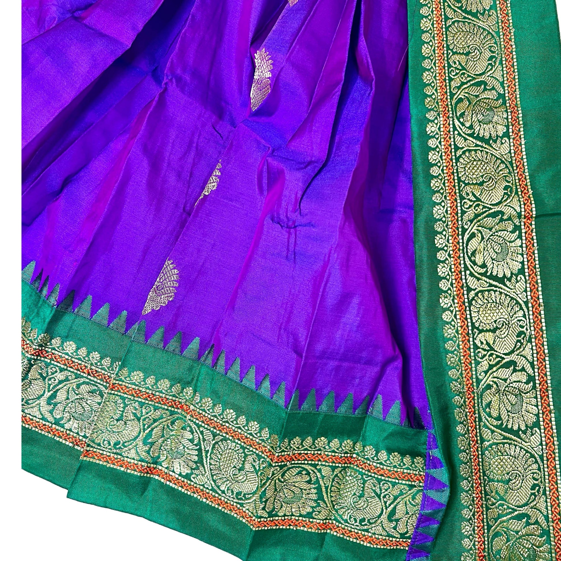 Vibrant Purple Paithani Gudi Vastra_Close